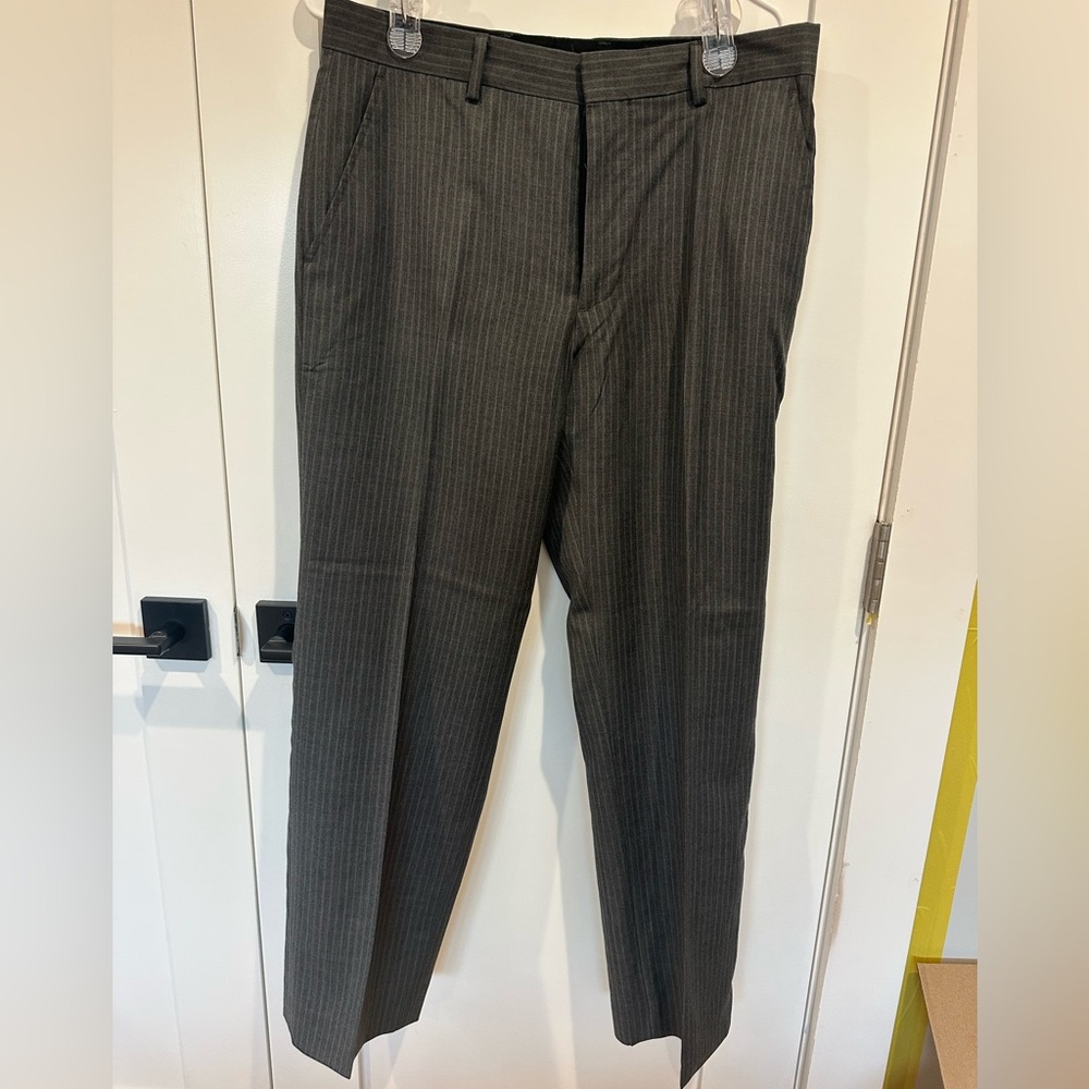 Banana Republic White Striped Trousers